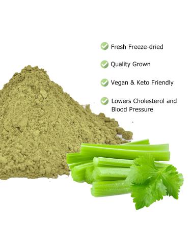 Orgnisulmte Organic Celery Powder - 100% Natural Freeze-dried Juice for Curing - 4.23 Oz - Buy Online on GoSupps.com