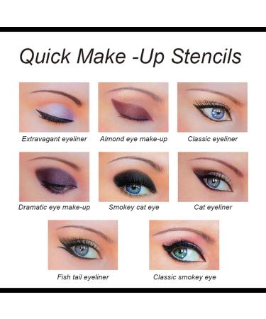 4 Eyeliner Stencil Kit Cat Eyeliner Stencils Sticker | Eyeliner Eyeshadow Stencils Pads Starters Kit Quick Makeup Template Tools for Beginners Fanelod 4 Pcs 01 - Buy Online on GoSupps.com