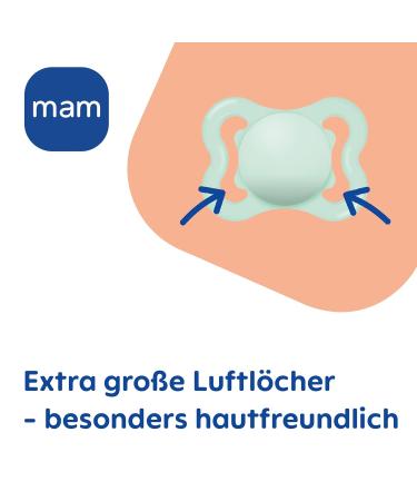 MAM SUPREME Night Pacifiers 0-6 Months Set - Bright Baby Pacifiers for Healthy Dental Development Skin Irritation Prevention + Case - Bear & Hippopotamus Design - Buy Online on GoSupps.com