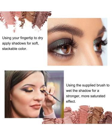 10 Colors Eyeshadow Palette with 6 Brushes - Matte, Shimmer, Glitter Eye Makeup Set - Long Lasting, High Pigment Formula for Natural Look - Buy Online on GoSupps.com