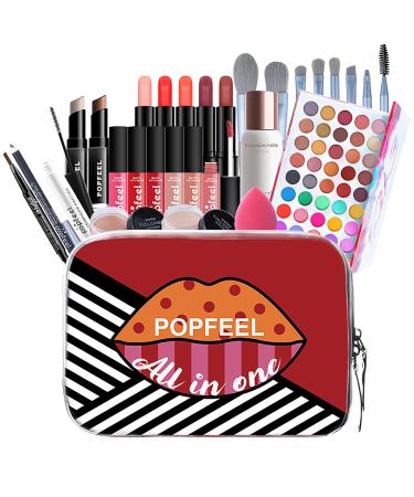 Haikyuu make-up set 29th professional make-up sets filled with make-up bag make-up case filled women make-up pallet cosmetics eyeshadow lip gloss Christmas gift set 29 pieces a