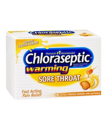Chloraseptic Warming Sore Throat Lozenges Honey Lemon - 18 CT