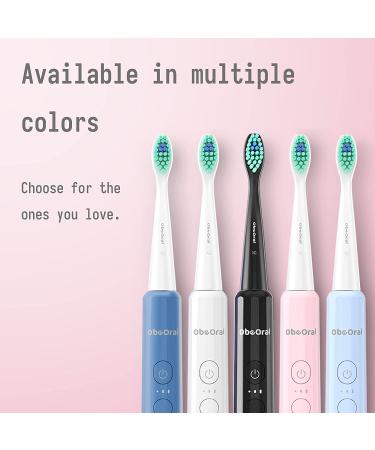 ObeOral Sonic Electric Toothbrush, 12 Modes, Rechargeable, 4 Dupont Bristles, Smart Timer, Whitening, for Adults and Kids 8+, Light Pink - Buy Online on GoSupps.com