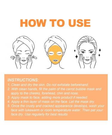 Carrot Bubble Mask - Deep Pore Cleansing & Blackhead Remover with Carrot Extract - Moisturizing & Skin Brightening Formula - 1 Box - Buy Online on GoSupps.com