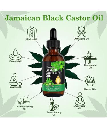 Huile de ricin noire jama caine biologique pour la croissance des cheveux nourrit les cils et les sourcils soins du cuir chevelu de la peau et des ongles 60ml (2PCS) - Buy Online on GoSupps.com
