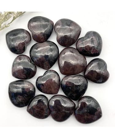 Natural Quartz Crystal Natural Garnet Loving Heart Shaped Quartz Polished Rough Stone Specimen Home Decoration Crystals Home Office Decor