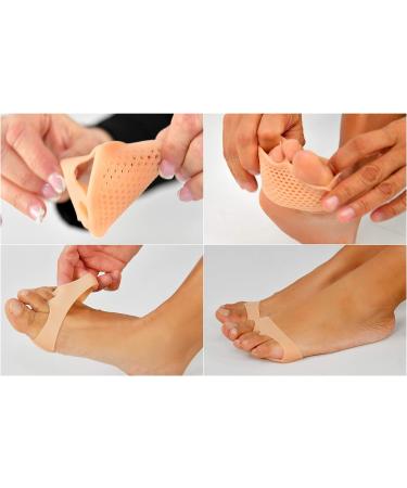 HOME-X Silica Gel Metatarsal Foot Pads for Pain Relief - Nude, 3 L x 2 W x H - Buy Online on GoSupps.com
