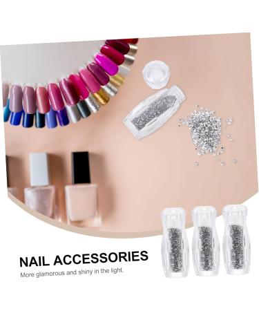Beatifufu 3 Boxes Nail Art Accessories Nail Tech Accessories DIY Manicure Ornament Mini Nail Crystals Micro Pixie Nail Art Nail Embellishments Rhinestone Nail Beads Metal Bottled 3D Resin 6x2.5cm - Buy Online on GoSupps.com
