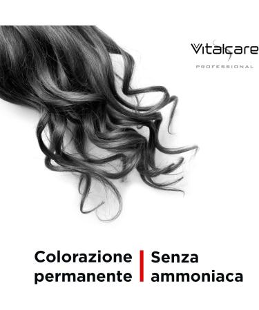  Vitalcare Vitalcare | Professional Permanent Hair Dye Ammonia-Free Hair Dye Keratin and Macadamia Oil No. 1 Black - Buy Online on GoSupps.com