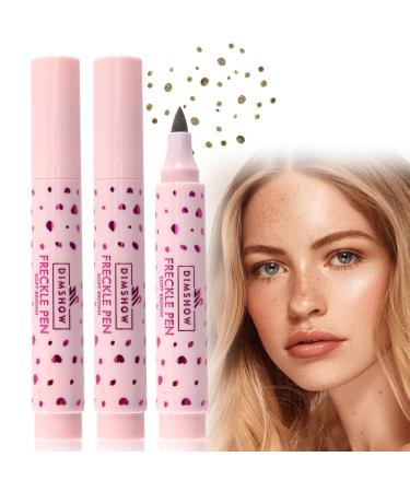 Erinde Liquid Freckle Pen Fake Freckles Makeup Natural Look Face Freckle Waterproof Kawaii Face Makeup Longlasting # Soft Brown # 03
