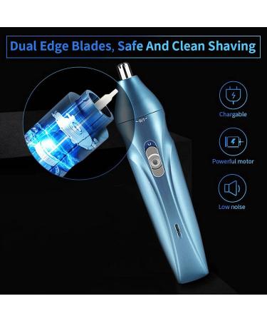 Nose Hair Trimmer & Ear Hair Clipper - Professional Painless Rechargeable Facial Hair Removal for Men & Women - Buy Online on GoSupps.com