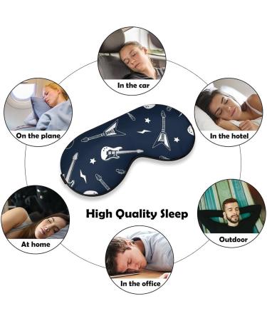 Crazy Electric Guitar Sleep Mask - Adjustable Strap, Blocks Light, Ideal for Sleep, Travel, and Nap - Unisex Eye Cover for Men and Women - Buy Online on GoSupps.com