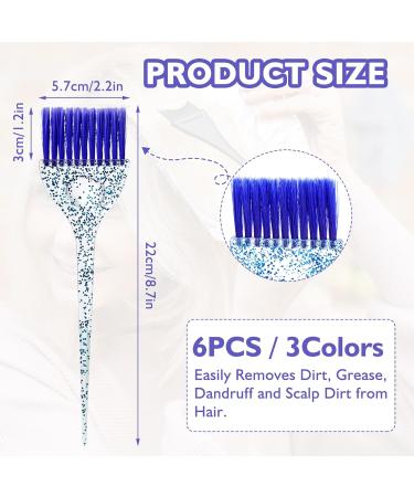 6-Piece Hair Dye Brush Set - Colorful Tint Brushes & Applicators for DIY Hair Coloring | Salon Quality Hair Dyeing Tools - Buy Online on GoSupps.com