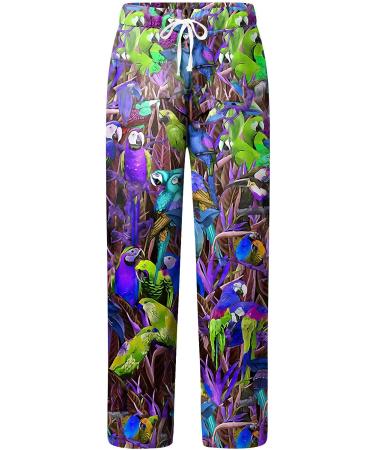 Men's Wide Leg Casual Pants | Loose Fit Lightweight Elastic Waist | Summer Beach Yoga Trousers - 3XL - Buy Online on GoSupps.com