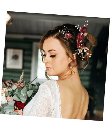 DOITOOL 2 Set Bridal Headwear Wedding Hair Clips Bridal Hair Combs Rhinestone Bobby Pins Tiara Blue Hair Accessories Bridal Headpiece Hair Clips for Wedding Party Side Combs Miss - Buy Online on GoSupps.com