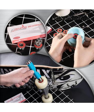 Premium Longboard Bearings 608rs - High Speed ABEC-9 Skateboard Bearings Set for Scooter, Inline, Roller Skates - 8 Packs - Buy Online on GoSupps.com