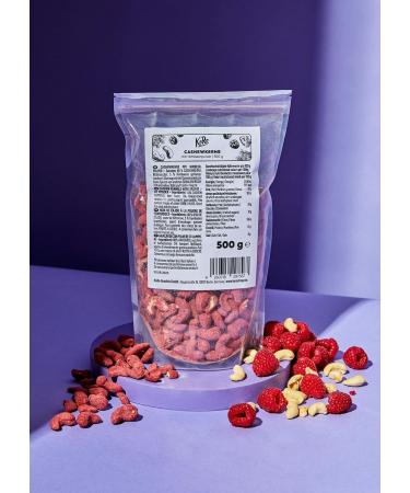 KoRo - Cashew nuts with raspberry powder 500 g - Buy Online on GoSupps.com