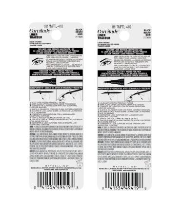 Maybelline New York Curvitude Liquid Eyeliner Black 410 - Pack of 2 | Long-Lasting Formula - Buy Online on GoSupps.com