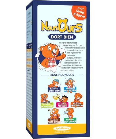 Sleep Syrup for Children | TEDDY SLEEPS WELL 150ml | | Relaxing and Calming Plants | Melissa Linden and Vitamin B6 | Gluten Free No Sweeteners | Api-Nature - Buy Online on GoSupps.com