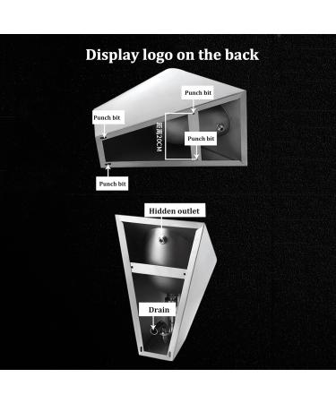 L-ROM Stainless Steel Men's Urinal Smart Contact-Free Wall-Mounted Urinal Anti-Clogging Flush Toilet Anti-Overflow Vertical Urinal with Automatic Flush Valve Used in - Buy Online on GoSupps.com