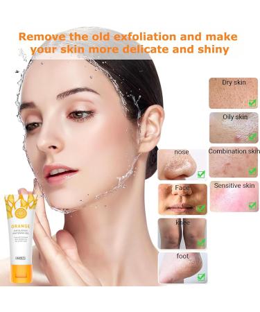 Face Exfoliator Exfoliating Face Wash Vitamin C Face Scrub Exfoliator Cleansing Balm Facial Cleanser for Men & Women Smooth Orange Blossom - Nourishing - Buy Online on GoSupps.com