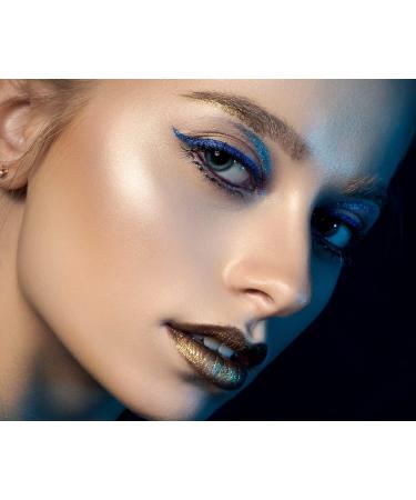 MARBLERS Glica Starry Night Blue Glittery Mica Powder 0.14oz - Non-Toxic Vegan Cruelty-Free Makeup for Festival, Rave & Party - Buy Online on GoSupps.com