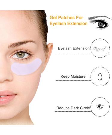 Jiasoval 50 Pairs Under Eye Gel Pads for Eyelash Extensions - Lint-Free Eye Patch Pads for Salons and Individual Lash Extensions - Buy Online on GoSupps.com