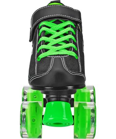 Roller Derby Blazer Lighted Wheel Roller Skate Black/Green - Boy's Size 5 - Buy Online on GoSupps.com