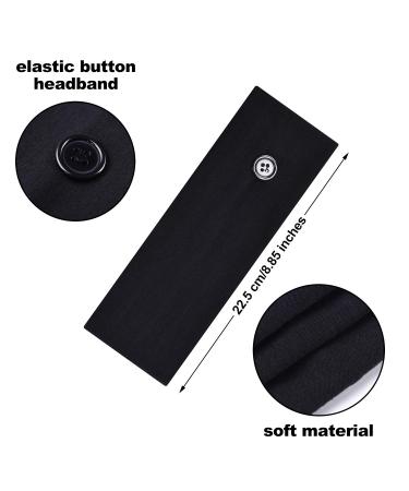 6-Piece Black Button Headband Set for Nurses & Doctors - Elastic Hair Band for Ears Protection and Face Cover Holder by WILLBOND - Buy Online on GoSupps.com