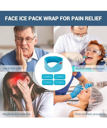 Comfytemp Face Ice Pack for TMJ Relief | Adjustable Head Wrap with Reusable Gel Packs for Wisdom Teeth Recovery and Facial Pain Relief - Buy Online on GoSupps.com