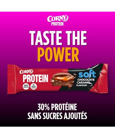 Corny Protein Soft - Milk Chocolate and Caramel Protein Bars 30% Protein 0% Added Sugars Pack of 12x45g Ta - Buy Online on GoSupps.com