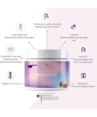 Inositol Fem Myo & D-Chiro 4100mg Capsules - 9-in-1 Formula for PCOS Cycle Disorders | Folic Acid Chrome Zinc Vitamins B6 B12 D3 Selenium & Manganese - Buy Online on GoSupps.com