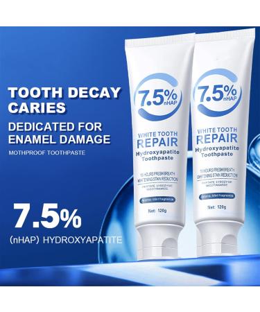 7.5% Hydroxyapatite Toothpaste Fluoride-Free Formula with Gentle Mint for Sensitive Teeth Cleans and Cares for Oral Health Promotes Freshens Breath. - Buy Online on GoSupps.com