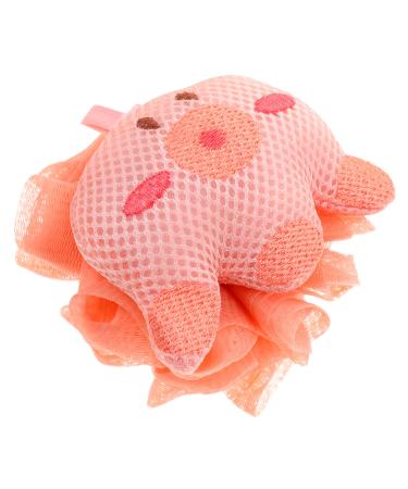 Hemoton Cartoon Bath Ball Body Wash Sponge Wash Clothes for Baby Body Wash Ball Bath Mesh Pouf Shower Sponge Scrubber Bath Shower Loofah Ball Take a Bath Powder Puff Pink Child