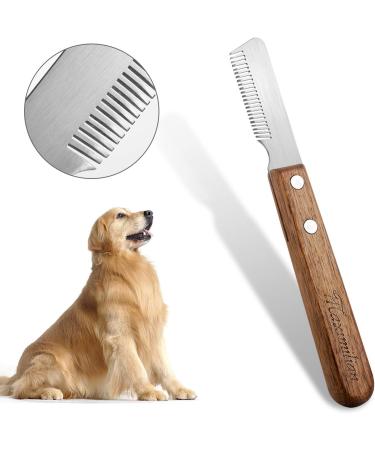 Buy Premium Wooden Handle Dog Trimmers for Dachshunds & Terriers | Pet Care Grooming Tool for Undercoat & Fine Hair - Buy Online on GoSupps.com