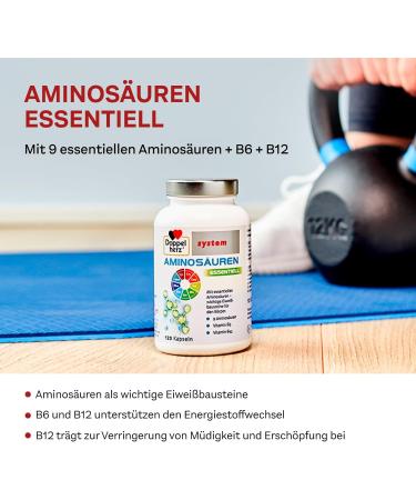 Doppelherz System Amino Acids Essential Plus Vitamin B6 & B12 for Metabolism 120 Capsules - International Shipping Available - Buy Online on GoSupps.com
