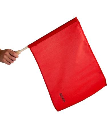 Tandem Sport Red Linesman Solid Flag Set - 2 Pack with Wooden Handles - Buy Online on GoSupps.com