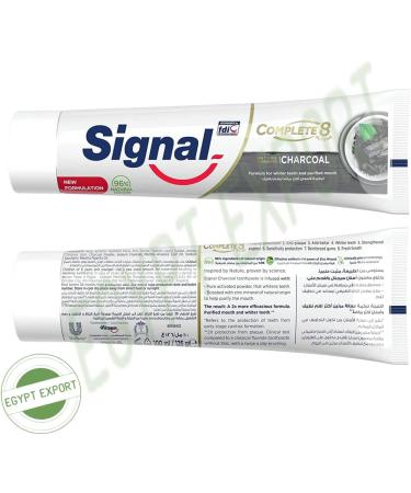 Complete 8 Charcoal Anti-Cavity Toothpaste - 2 Boxes (3.38 oz Each) | Effective Teeth Whitening & Fresh Breath | International Shipping Available - Buy Online on GoSupps.com