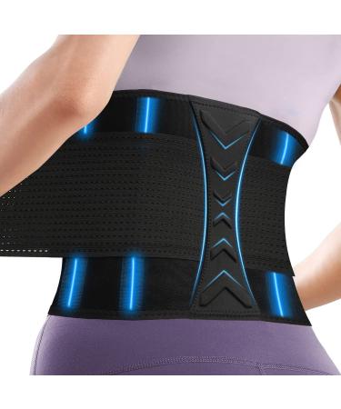 Back Brace for Women Men Lower Back Pain Relief,AONOKOY Adjustable Back Support Belt with Lumbar Pad for Work Heavy Lifting,Breathable Lumbar Support Belt for Scoliosis Back Pain Herniated Disc (M) M (30.5-40 inch)