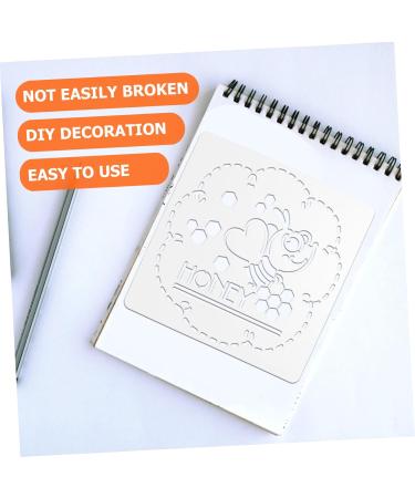 NUOBESTY 12 Pcs Bee Template Day Bee Theme Stencils Plastic Bees Kids Drawing Template Honey Child Hollow Out - Buy Online on GoSupps.com