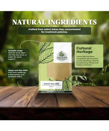 Amazing Botanicals Sakae Naa 50X Extract Powder - 30g | High Potency Combretum Quadrangulare for Relaxation, Calmness & Focus - Buy Online on GoSupps.com