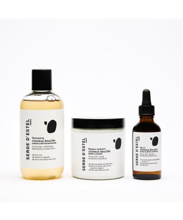 SERGE D'ESTEL PARIS Curly Hair Care 550ml Shampoo Mask Oil Disciplining Controlling Moisturizing Curly Hair 100% Vegan Formula Made in Paris