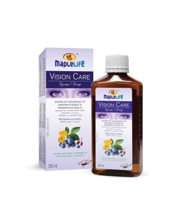 MapleLife Nutrition - Vision Care Syrup 250 ml - Source of Antioxidants - Maintain Eyesight - Promote Eye Health - Marigold Goji Blueberry Beta-Carotene - 30 ml Per Day