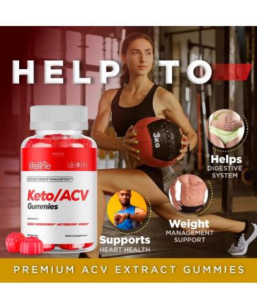 Lifeline Keto ACV Pro Gummies - Advanced Keto + Apple Cider Vinegar for Weight Management (60 Gummies) - Buy Online on GoSupps.com