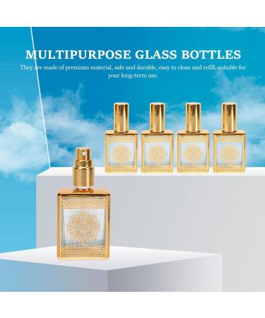 FRCOLOR 4PCS Refillable Travel Perfume Bottles - Mini 0.5oz Golden Perfume Spray for International Shipping - Buy Online on GoSupps.com