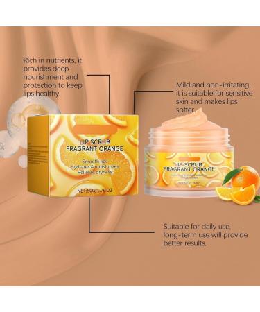 Orange Lip Scrub Orange Lip Scrub Lip Exfoliator Can Repair And Diminish Lip Wrinkles To Remove Dead Skin And Lip Skin Care (3PC 50G) - Buy Online on GoSupps.com