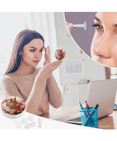 Tiger Japanese Cherry Blossom Contact Lens Case with Mirror | Cute Portable Travel Kit - Buy Online on GoSupps.com