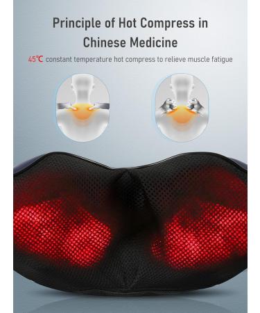 Shiatsu Massager for Back Shoulder & Neck with Warmth - 3D Deep Tissue Kneading for Whole Body Legs & Feet | Perfect Gifts for Mom & Dad - Buy Online on GoSupps.com