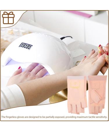 Beaupretty 1 Pair Golf Glove Gel Nail Lamp Uv Uv for Gel Nail Lamp Nail Uv Protection for Women Nail Art Anti-uv Uv Nail Fingerless Nail Supplies - Buy Online on GoSupps.com