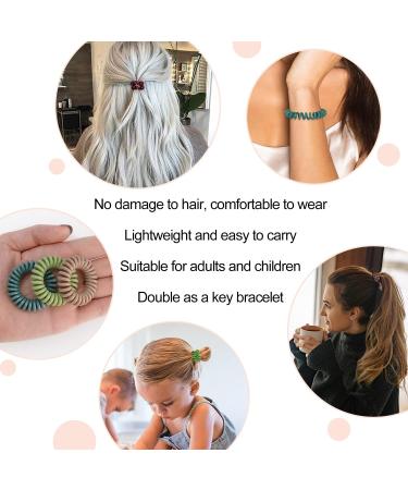 JessLab Spiral Hair Ties 20 Pcs - No Crease Phone Cord Hair Ties for Girls & Women - Glossy Hair Accessory Gift - Buy Online on GoSupps.com